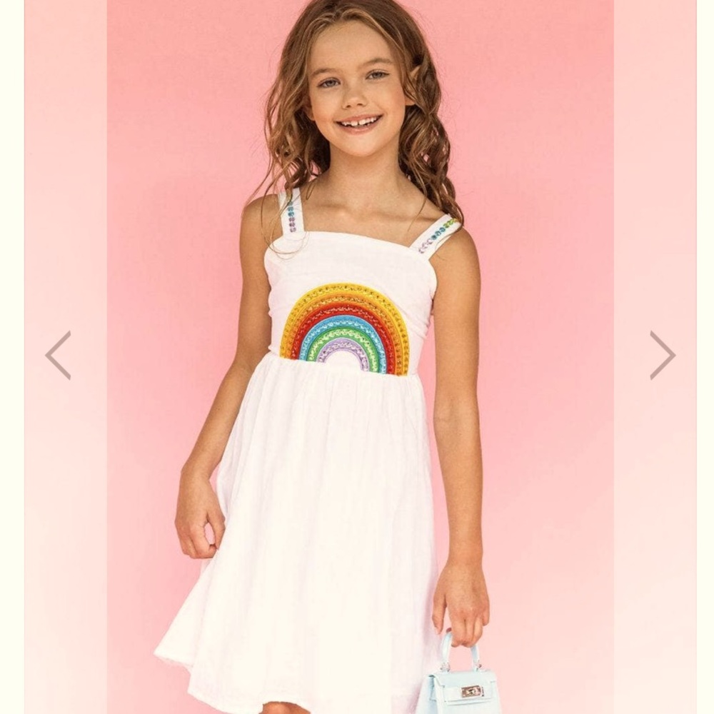 NWT LOLA & THE BOYS- gorgeous crystal rainbow dress
